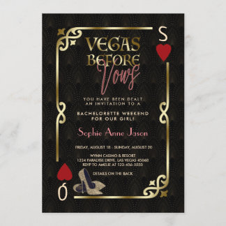 Invitation Vegas Avant Vows Casino Great Gatsby Bachelorette