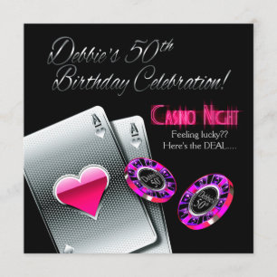 Invitation Vegas Casino Party 50e anniversaire