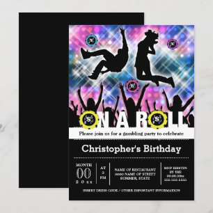 Invitation Vegas disco jeu thème de la fête club scène