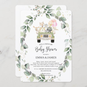 Invitation Végétal Woodland Drive Par Baby shower Girl