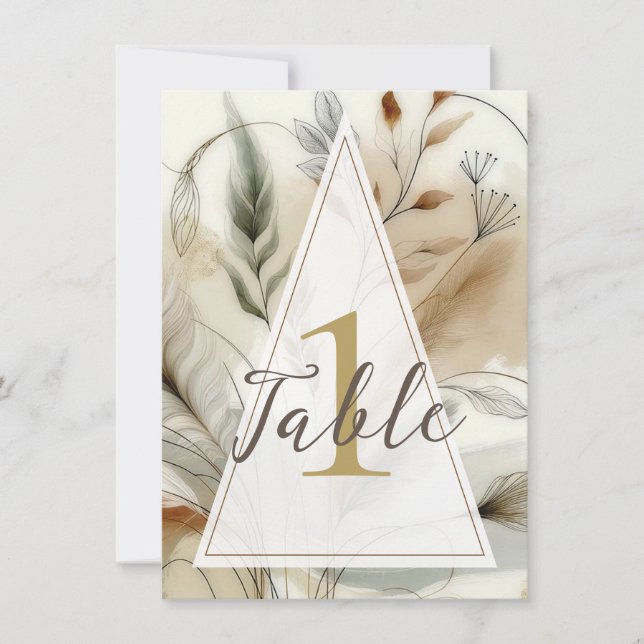 Invitation Végétation agitée Botanique moderne Mariage Boho T (Devant)