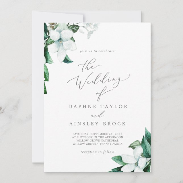 Invitation Végétation Boisée Le Mariage De (Devant)