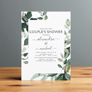 Invitation Végétation botanique Foliage Couple's Shower