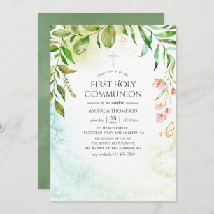 Invitation Végétation cristalline géométrique Sainte Communio