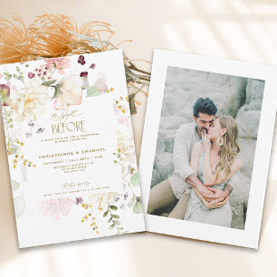 Invitation Végétation Florale La Nuit Avant Le Dîner De Répét