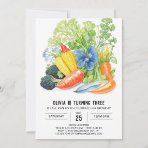 Invitation Veggie délice Anniversaire