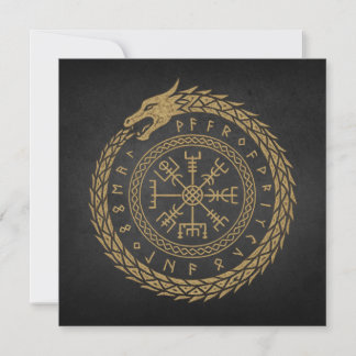Invitation Vegvisir Dessin de cercle de rune de serpent nordi