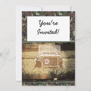 Invitation Véhicule militaire