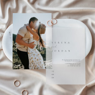 Invitation Vellum Mariage minimaliste élégant