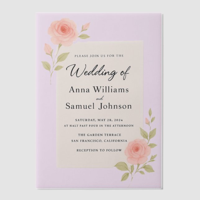 Invitation vellum rose pâle (Recto)
