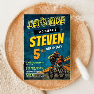 Invitation Vélo BMX "C'est parti" Anniversaire - Style Street