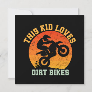 Invitation Vélo de terre drôle pour enfants