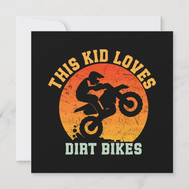 Invitation Vélo de terre drôle pour enfants (Devant)
