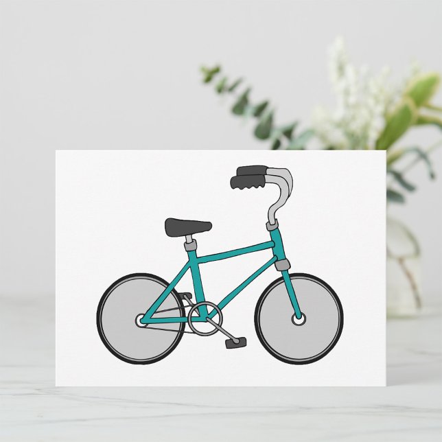 Invitation Vélo Rétro Simple Bleu (Créateur téléchargé)