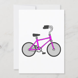 Invitation Vélo rose