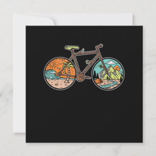 Invitation Vélo Vélo Nature Forêt Montagne Cadeau extérieur