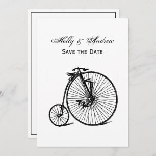 Invitation Vélo Velocipede Penny Farthing vintage