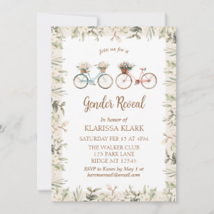 Invitation Vélo vintage Mignonne Révélation de genre