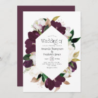 Velvet de Plum foncé et Mariage floral de printemp