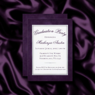 Invitation Velvet Grad   Améthyste Plum d'aubergine pourpre f