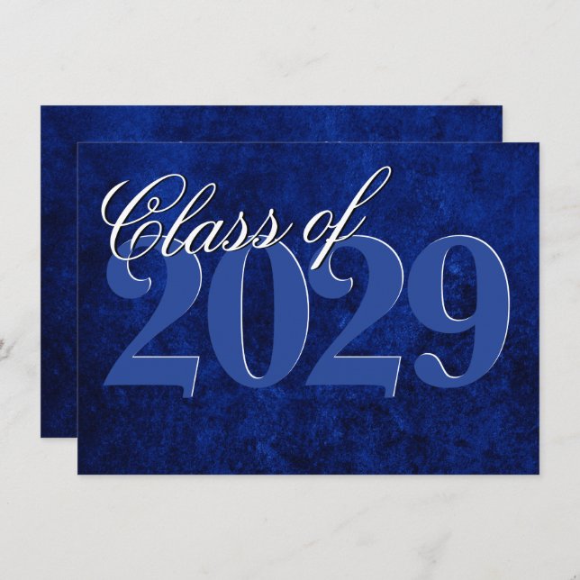 Invitation Velvet Grad | Sapphire Blue Dark Jewk Tone Grunge (Devant / Derrière)