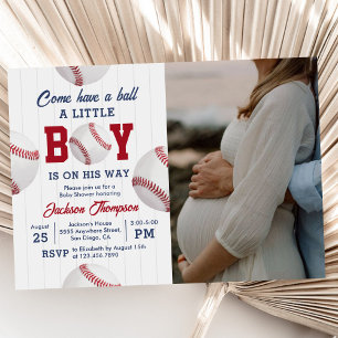 Invitation Venez Avoir Un Ball Baseball Baby shower Photo