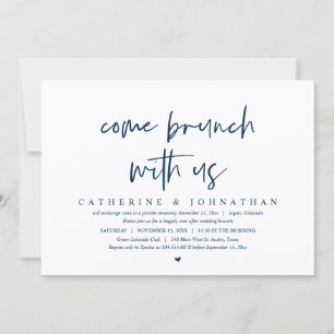 Invitation Venez Brunch avec nous, Mariage Elopement Party