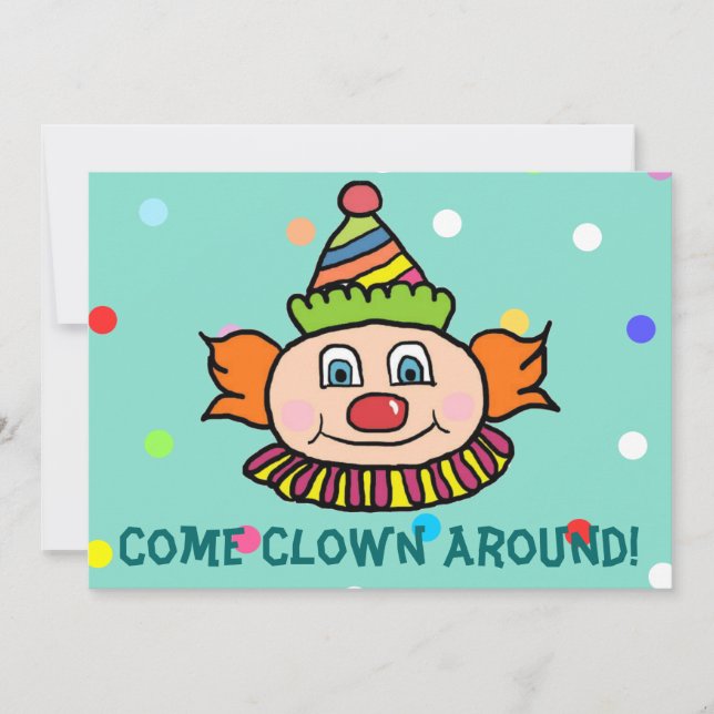 Invitation Venez font le clown autour avec nous (Devant)