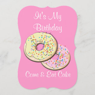 Invitation Venez manger un gâteau amusant Annonces de fête d'