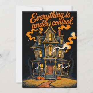 Invitation Venez nous chasser ce Halloween - Manoir Effrayant