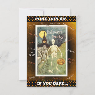 Invitation Venez Rejoignez-Nous ! Squelette Halloween Fête In