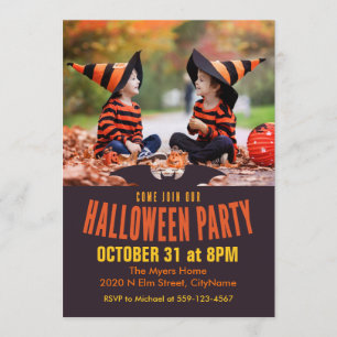 Invitation Venez Rejoindre Notre Photo De Fête D'Halloween