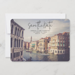 Invitation Venise Italie Mariage Enregistrer la date