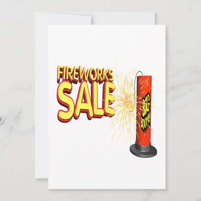 Invitation Vente de feux d'artifice (Devant)