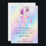 Invitation Ventilateur De Musique Dans Mon Anniversaire Invit<br><div class="desc">Boule de disco rétro Pastel dans mon invitation anniversaire anniversaire anniversaire. Invitation de fête idéal pour les mélomanes et les soirées karaoké.</div>