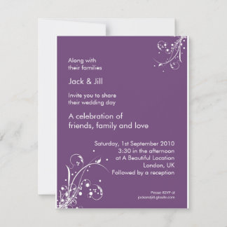 Invitation Ventmurmure (raisin) 4,25x5,25