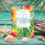 Invitation Vents des iles | Tropical Beach Watercolor Mariage<br><div class="desc">Une suite d'invitation parfaite pour un mariage de destination dans un paradis de plage tropicale, ce design exotique et attrayant dispose d'une toile de fond de plage tropicale, avec des hibiscus et des feuilles de palmiers au premier plan. Que vous planifiez une cérémonie de coucher de soleil sur la mer,...</div>