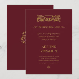 Invitation VerAlion | Élégante tenue de soirée burgundy et or