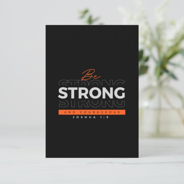 Invitation Verbe biblique Joshua 1:9 (Debout devant)