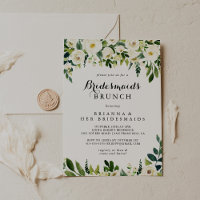 Verdure Blanc Floral Bridesmaids Brunch Douche