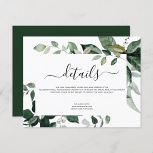 Invitation Verdure botanique Foliage Aquarelle Mariage Invi