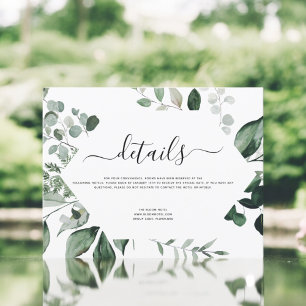 Invitation Verdure botanique Foliage Aquarelle Mariage Invi