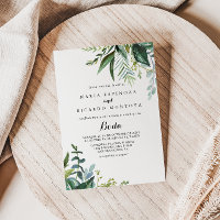 Verdure classique Feuille tropical Mariage espagno