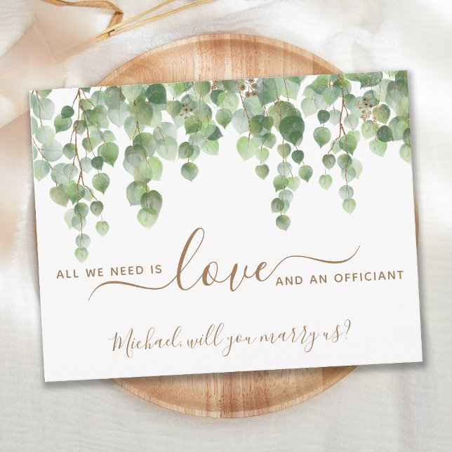 Invitation Verdure Eucalyptus Voulez-Vous Nous Marier Officia (Créateur téléchargé)