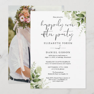 Invitation Verdure Mariage en fuite Photo de mariage heureux