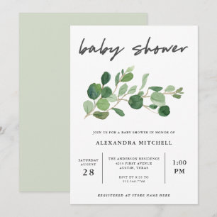 Invitation Verdure minimaliste   BABY SHOWER