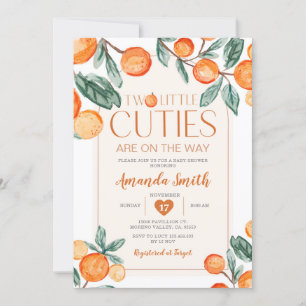 Invitation Verdure Orange Deux petits plats sont en route
