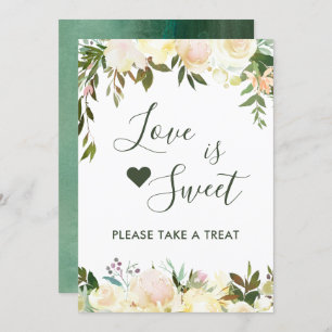 Invitation Verdure Rustique Floral Love is Sweet Dessert Bar