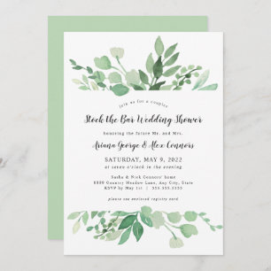 Invitation Verdure stock le bar wedding shower