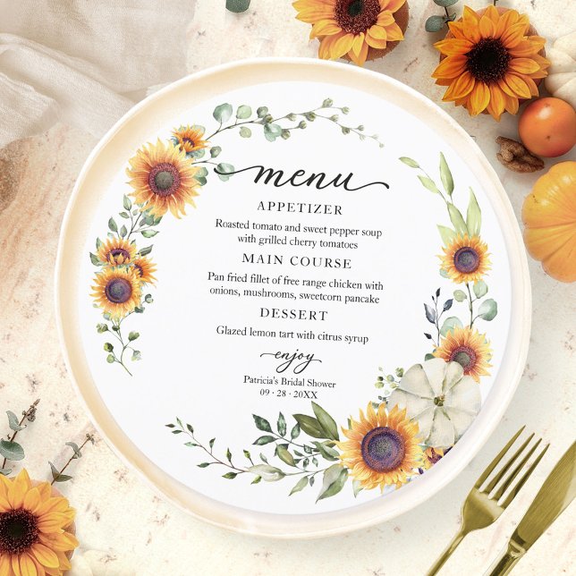 Invitation Verdure Tournesols Automne Mariage de Printemps Me (Créateur téléchargé)